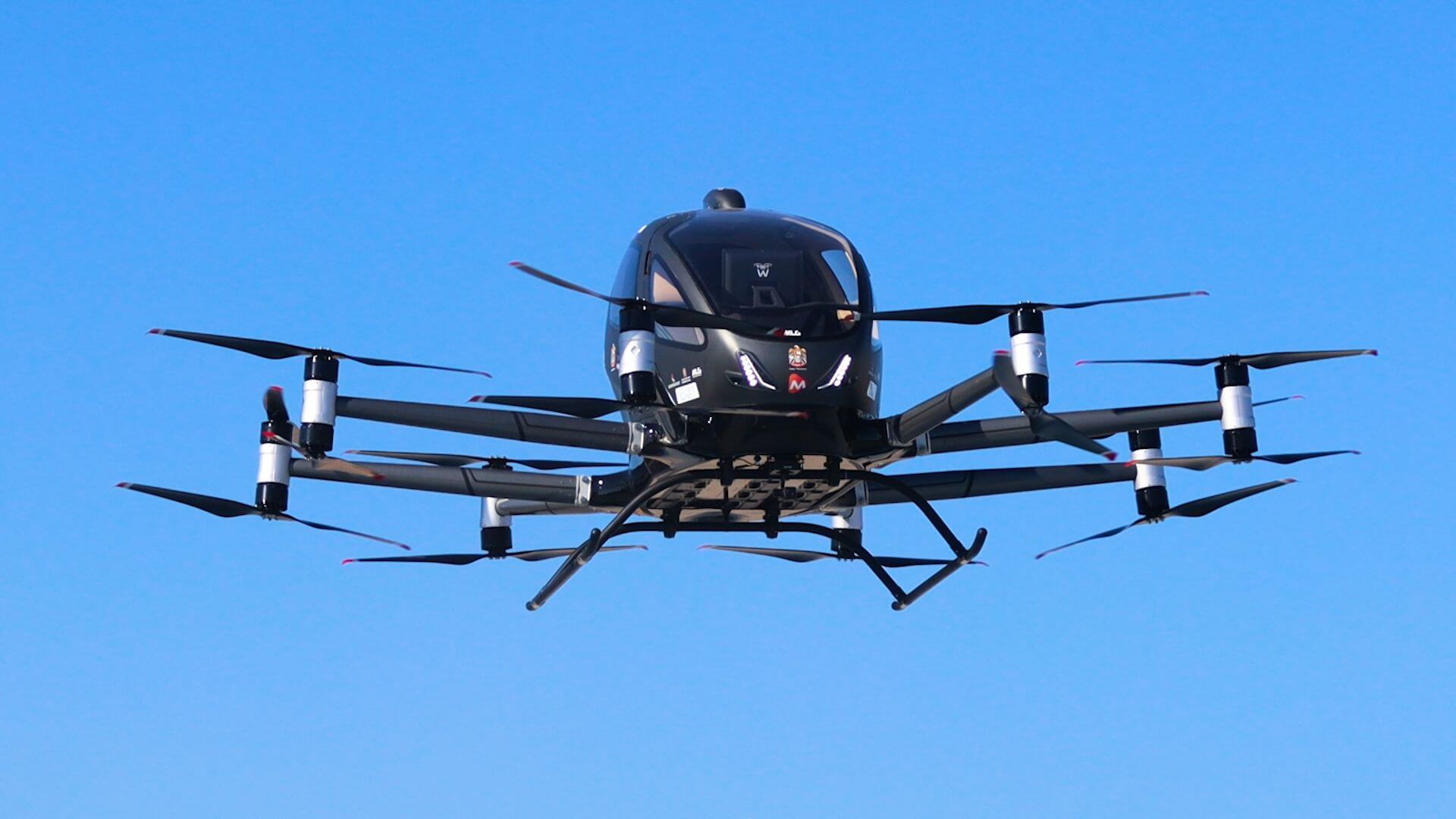 EHang Passenger eVTOL Test Flight in Abu Dhabi 1